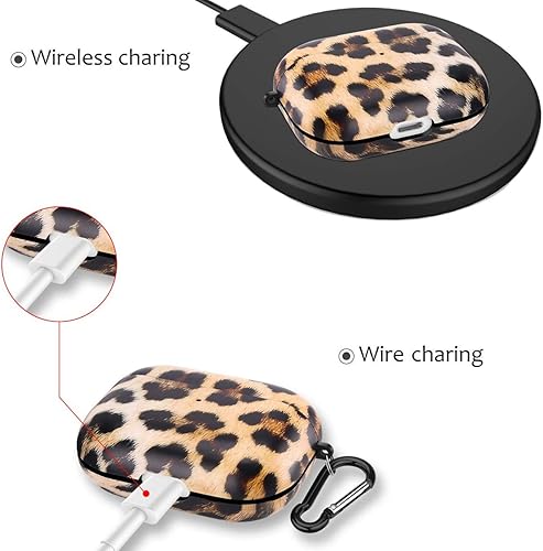 Miniatura 3 de Funda para Airpods Pro  LitoDream Lindo Elegante Funda protectora de piel portátil y a prueba de golpes para mujeres y hombres con llavero para