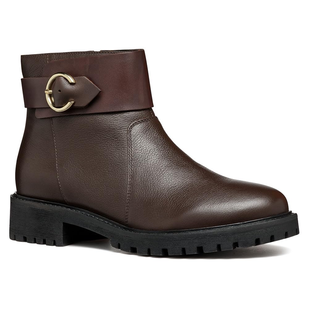 Geox Women's D Hoara BAnkle Boot, Dk Brown, 4.5 UK