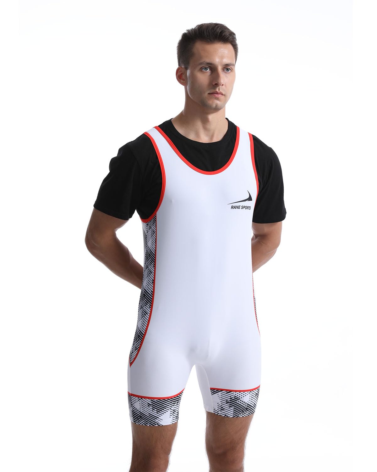 Rane Sports Camisetas sin Mangas de Lucha Libre para hombres, ​traje de lucha libre, camiseta deportiva, mono atlético, levantamiento de pesas, bodysuit de una pieza