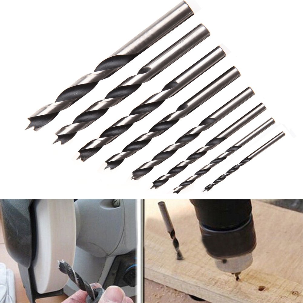 QIXIAMO 8Pcs/Set 3MM-10MM Drill Bits for Woodworking Metal Wood Tools New