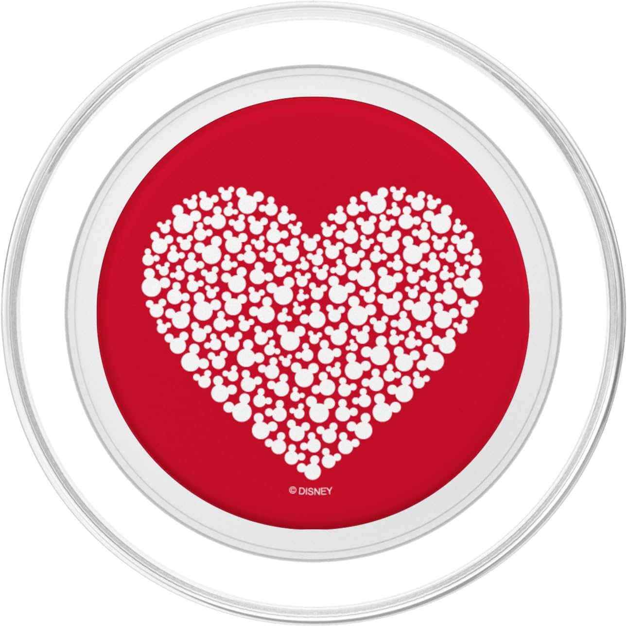 Disney Mickey Mouse Heart on Red PopSockets MagSafe PopGrip for iPhone