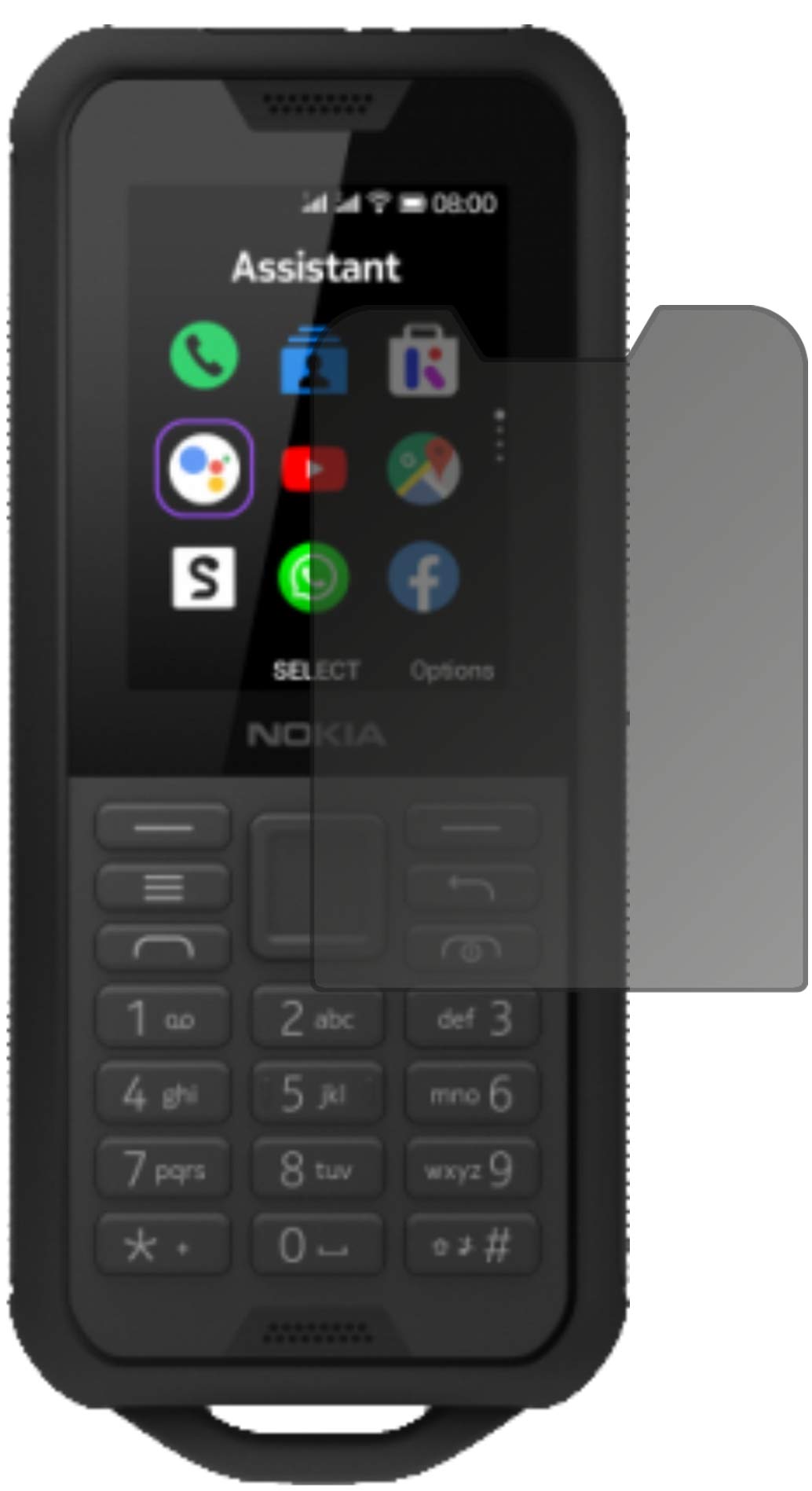 dipos I Protección de la Vista Compatible con Nokia 800 Tough Protector de Pantalla Privacy