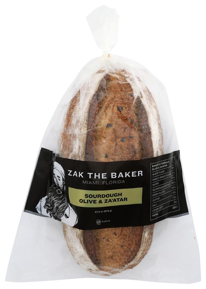 Zak The Baker, Loaf Sourdough Olive Zataar, 22.05 Ounce | Grocery
