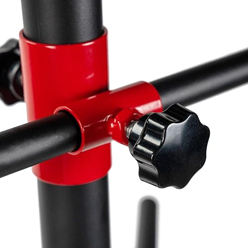 Miniatura 7 de Soporte universal para pintura de árbol, soporte de panel ajustable para colgar puertas automotrices, defensas, parachoques, soporte negro y rojo