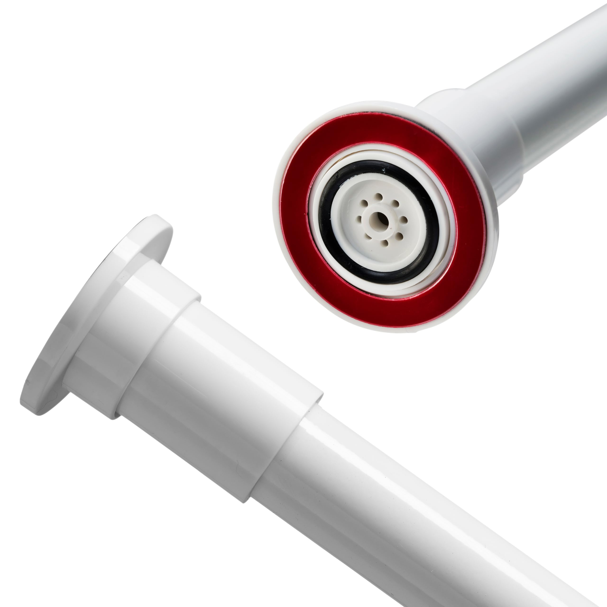 Croydex White Stick 'N' Lock Plus Adhesive or Screw Fix 110 to 260 cm Telescopic Rod