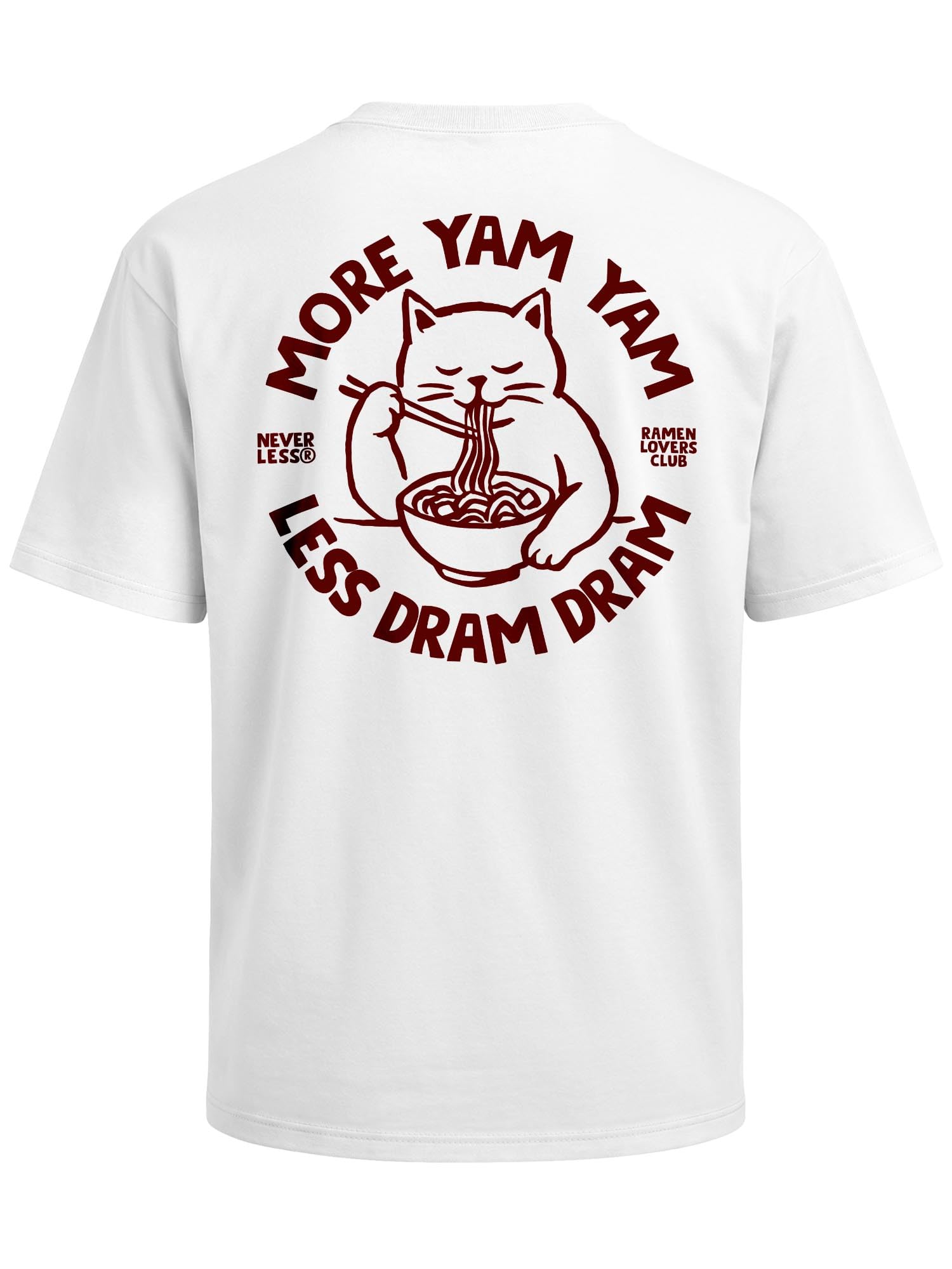 Neverless® Herren T-Shirt - Ramen Lovers Club - Printshirt Oversized Relaxed Fit Sommer Fashion Streetstyle