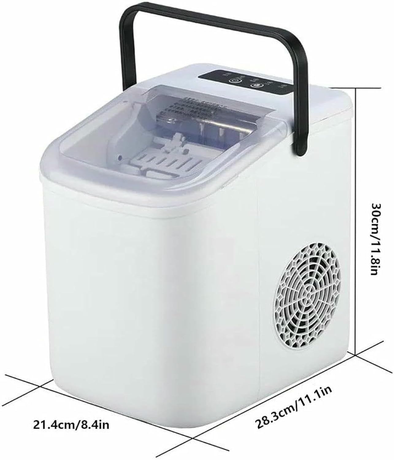 Ice Maker Countertop, Portable Ice Machine with Basket and Scoop,22 Lbs/24h,9 Ice Cubes Ready in 7 Mins, Self Cleaning Ice Makers,for Home, Kitchen,Camping,Rv