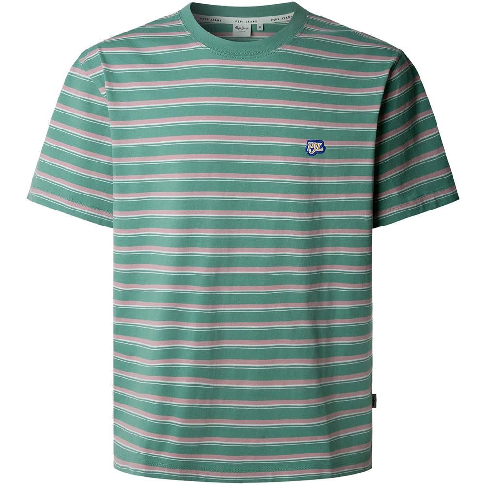 Pepe Jeans Men's TARK TEE T-Shirt, Green(SAGE Green), L