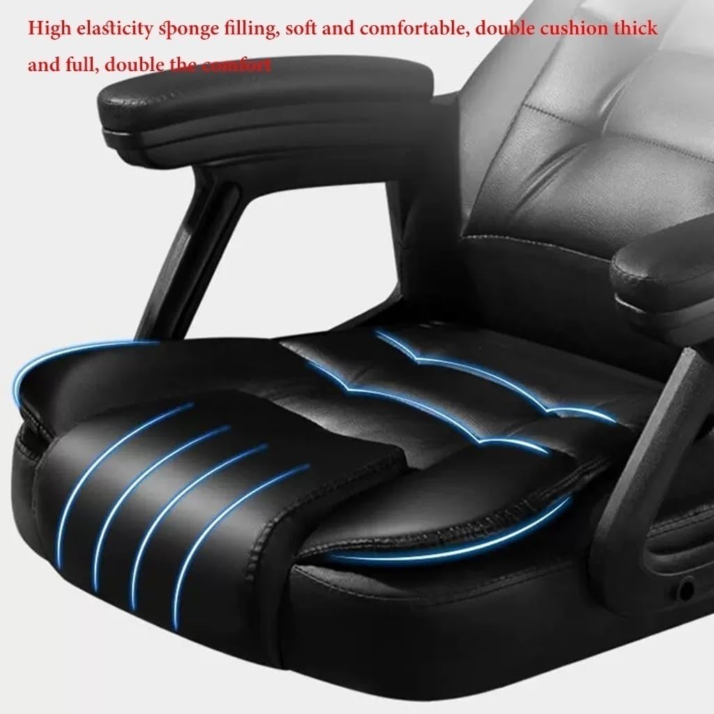 Sedia da scrivania ergonomica riscaldata per ufficio con 7 punti di massaggio girevole con poggiapiedi e lombare per ufficio