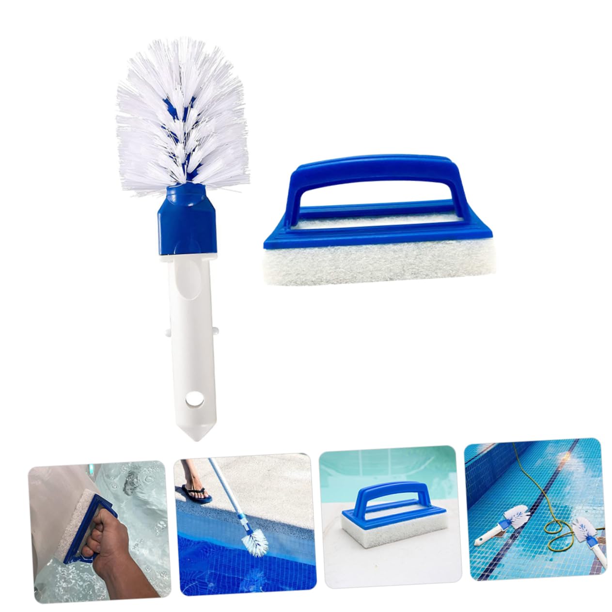 Cepillo para Piscina y Azulejos 2 Cepillos De Limpieza Duradero y Fácil De Usar