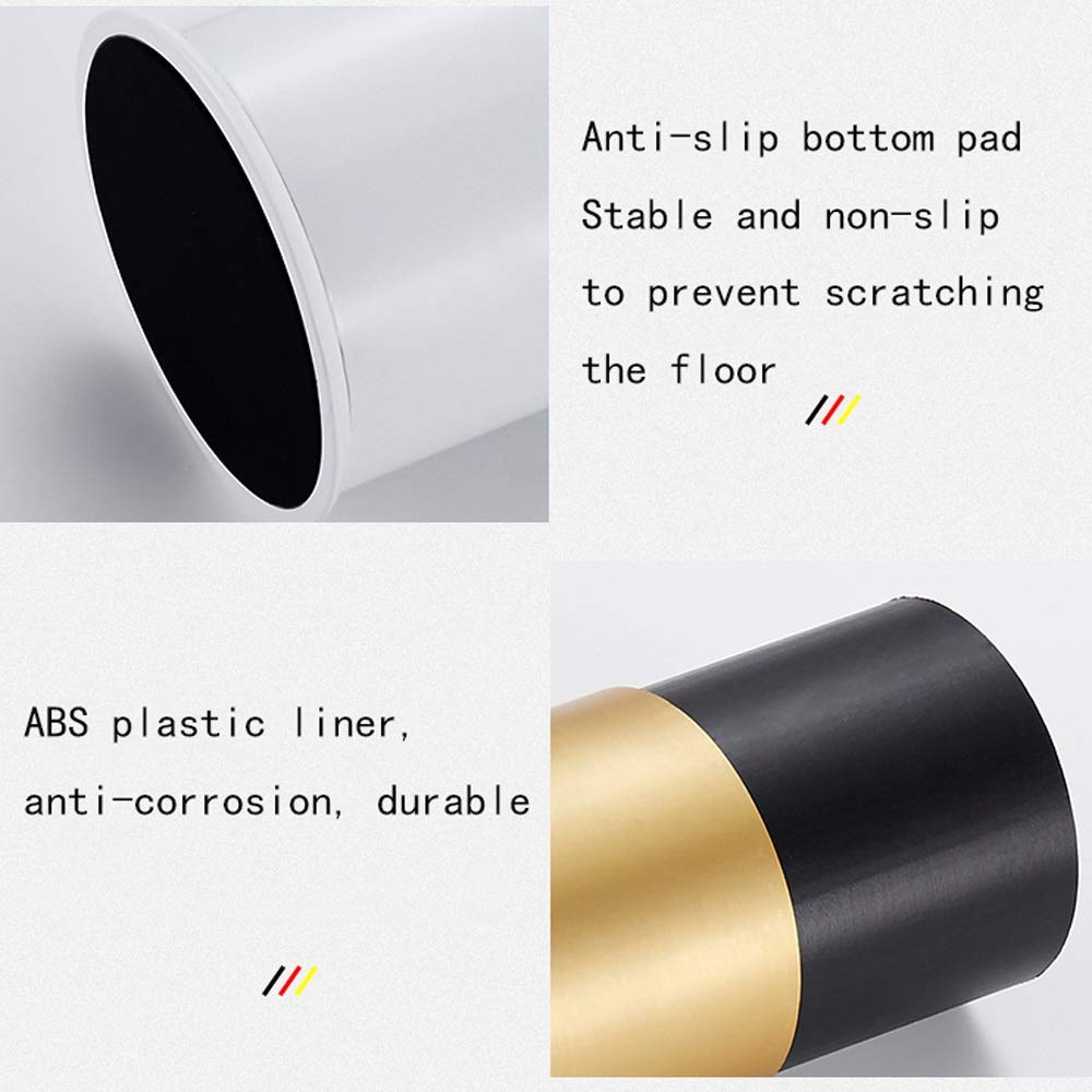Nff Pennello E Supporto per La Toilette, Supporto per Spazzola per La Toilette Nero Compatto in Alluminio, Manico Lungo con Coperchio E Pennello Resistente Testa 40x9.2cm (Color : Gold)