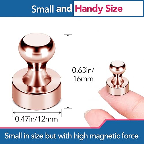 Miniatura 50 de Imanes para refrigerador, 20 unidades, imanes tipo chincheta de metal, dorados, ideales para pizarras blancas, oficinas, aulas o mapas