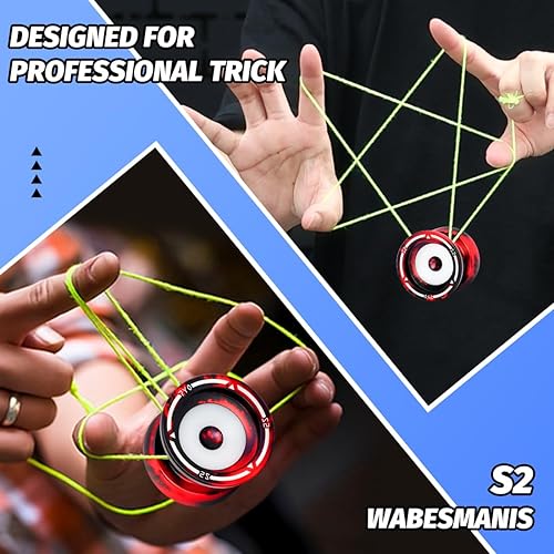 Miniatura 6 de S2 Yoyo de doble propósito para niños, Yoyo profesional con modo sensible y no responde, yoyos de truco de giro de dedos con rodamiento KK