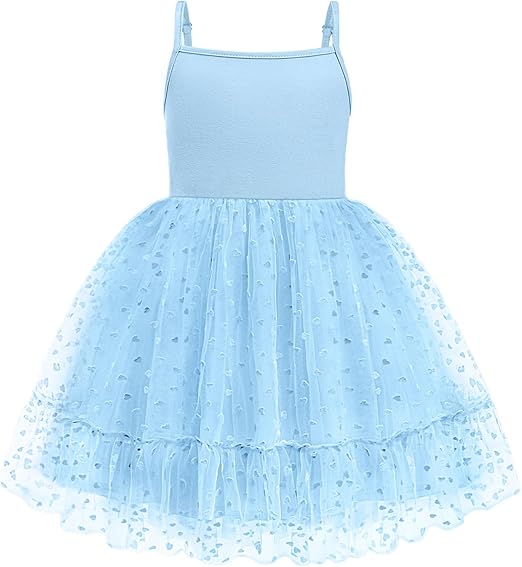 Arshiner Toddler Girls Tulle Dress Rainbow Tutu Birthday Princess Dresses Formal Photo Shoot Outfit Summer Clothes 2-6T