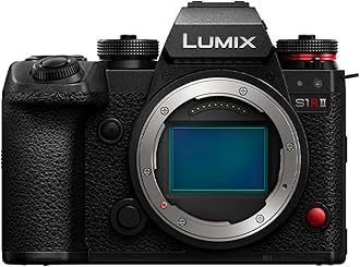 Panasonic LUMIX S1RII Full Frame Hybrid Camera, 44.3MP Sensor, 8K Video, ProRes RAW, Phase Detection Hybrid AF, Dual Stabilizer, 32-bit Float Audio - Bare Body