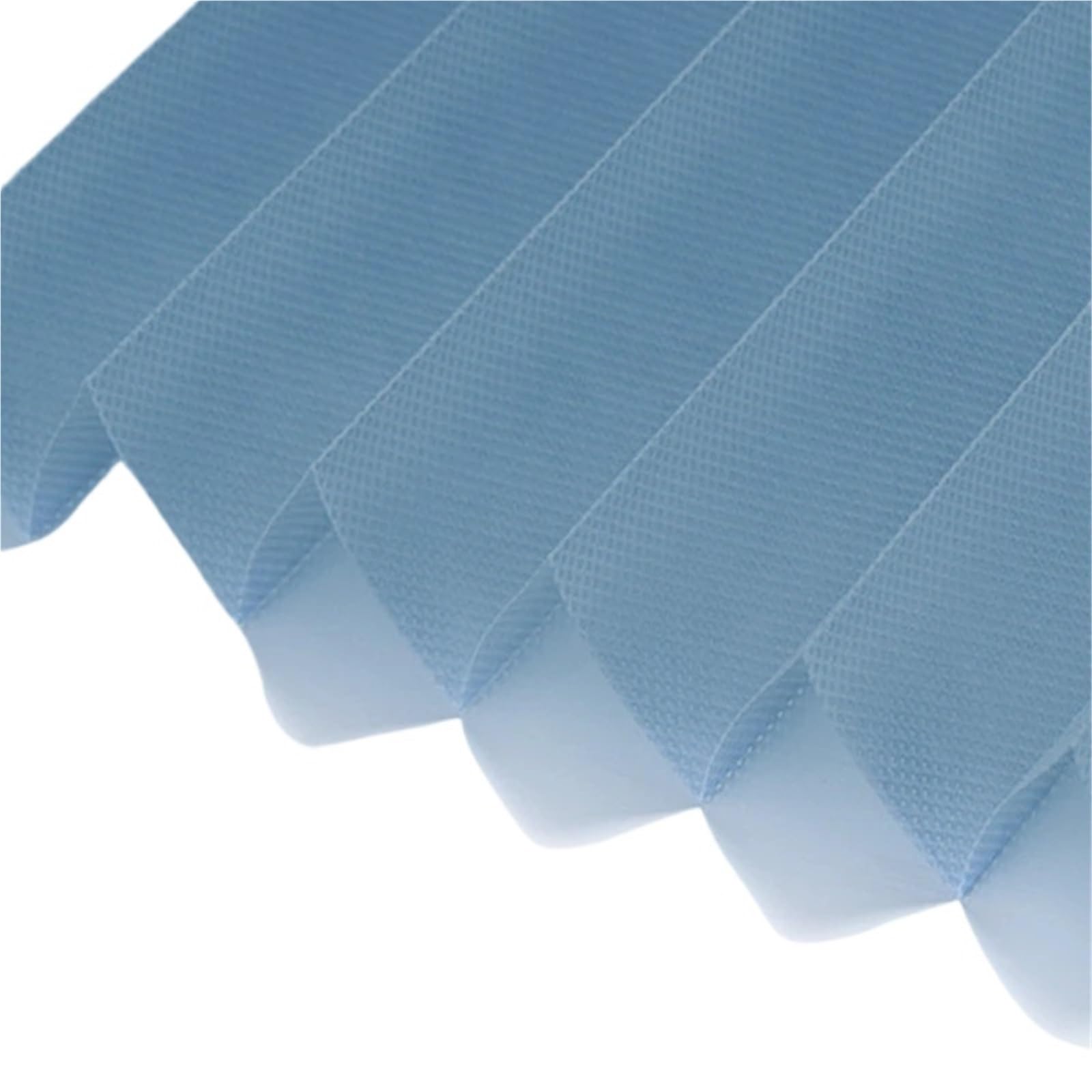 Self Adhesive Blinds Self-Adhesive Blackout Pleated Window Shades Cuttable Temporary Window Paper Blinds(90cm X 150cm,Half blackout Blue)
