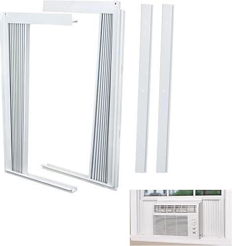 Miniatura 10 de LBG Products Juego de panel lateral y marco de aire acondicionado de ventana, kit de relleno de acordeón de CA, se adapta a la mayoría de los