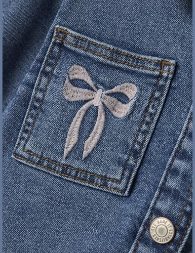 Veste fille Nmfdevi Dnm Emb Jacket solide contre le vent frais - 3