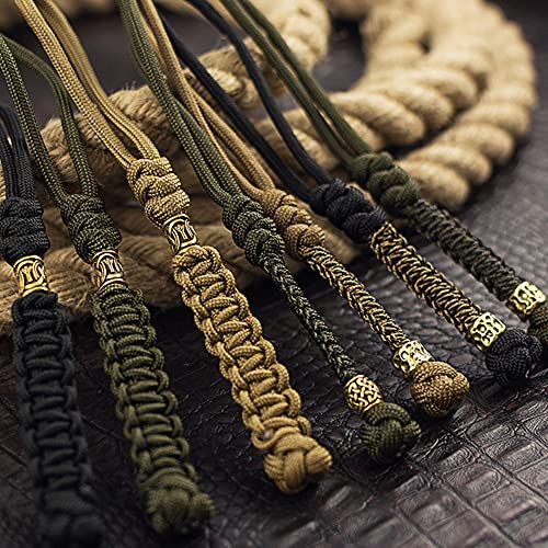Bundle Of 2 Items - Paracord 100 Ft - Type Iii Paracord 550-4Mm Nylon Rope Mil-Spec Para Cord - Camping Rope - Small Paracord Bead - Brass Bead Parachute Cord - Charm Ring For Cord Rope Bracelet #TOP7