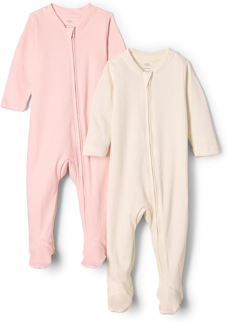 Amazon Essentials baby-boys Cotton Footed Sleep and Play Bodysuit