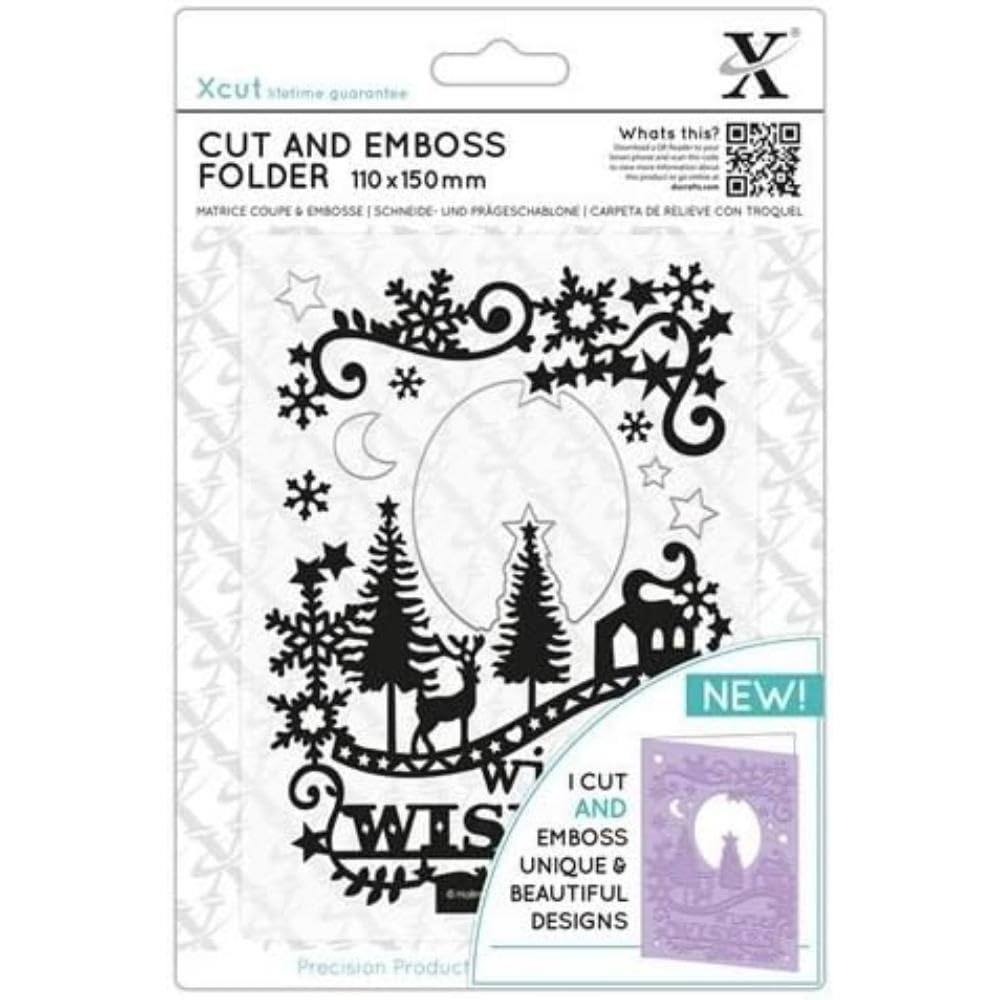 Xcut Steel Die Cut And Embossing Folder, One Size