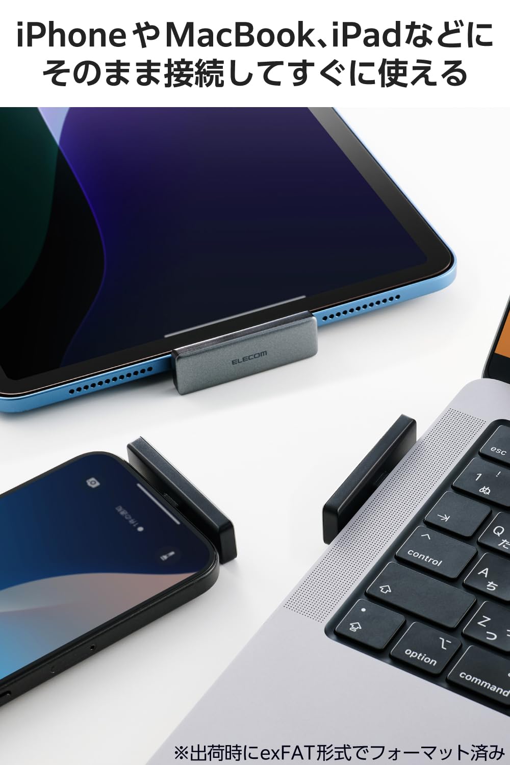 Amazon | エレコム 外付けSSD 500GB USB3.2 (Gen2×2) 20Gpbs 対応 USB