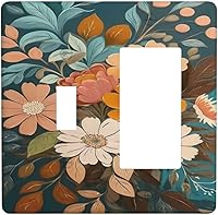 Vista 17 de Cubiertas Decorativas de Arte para Interruptores de Luz, Hojas de Otoño, Placa de Pared de Palanca Individual, Cubierta Decorativa de Interruptor