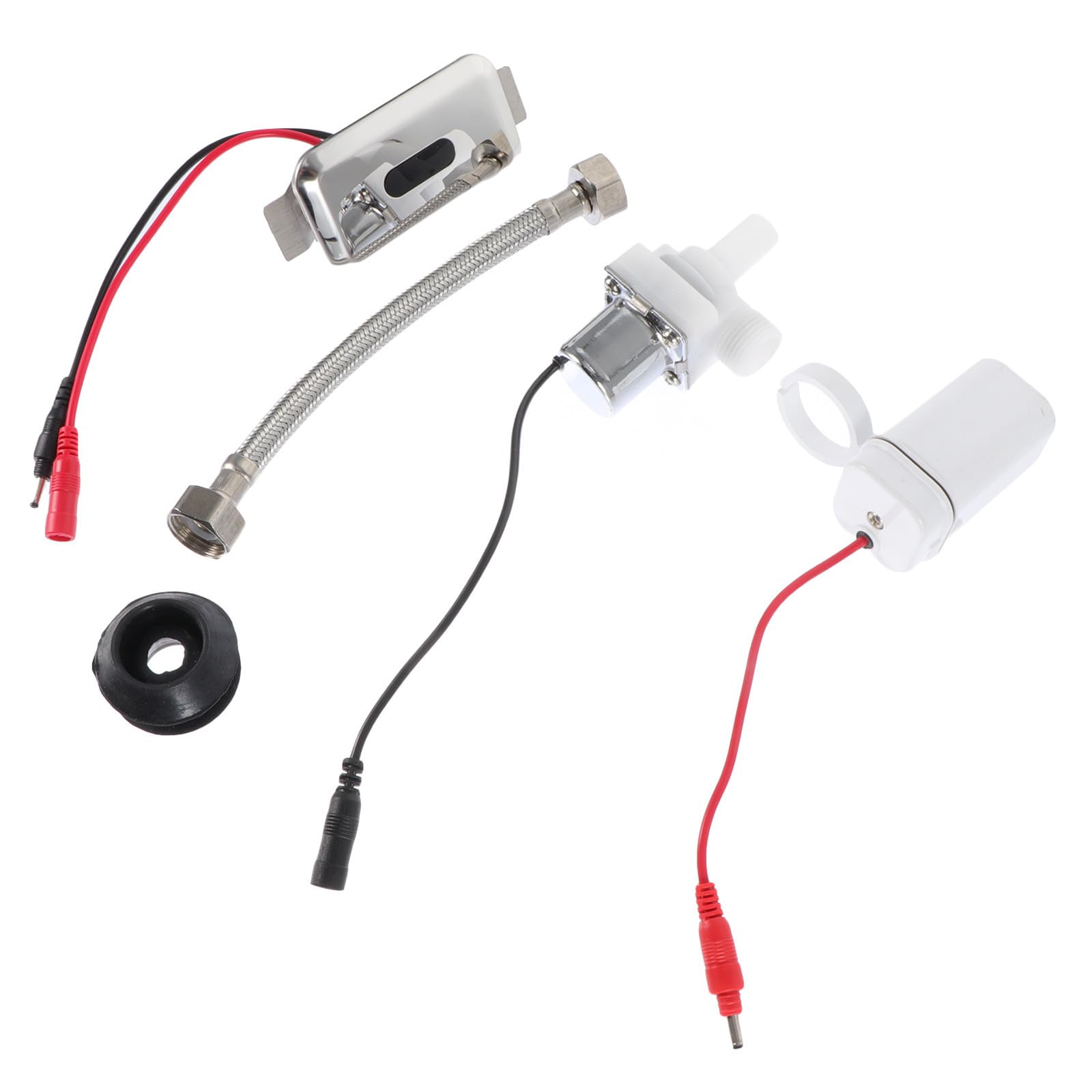 Sensor de descarga de urinario Operitacx sin tocar de plástico y acero inoxidable para baño 8