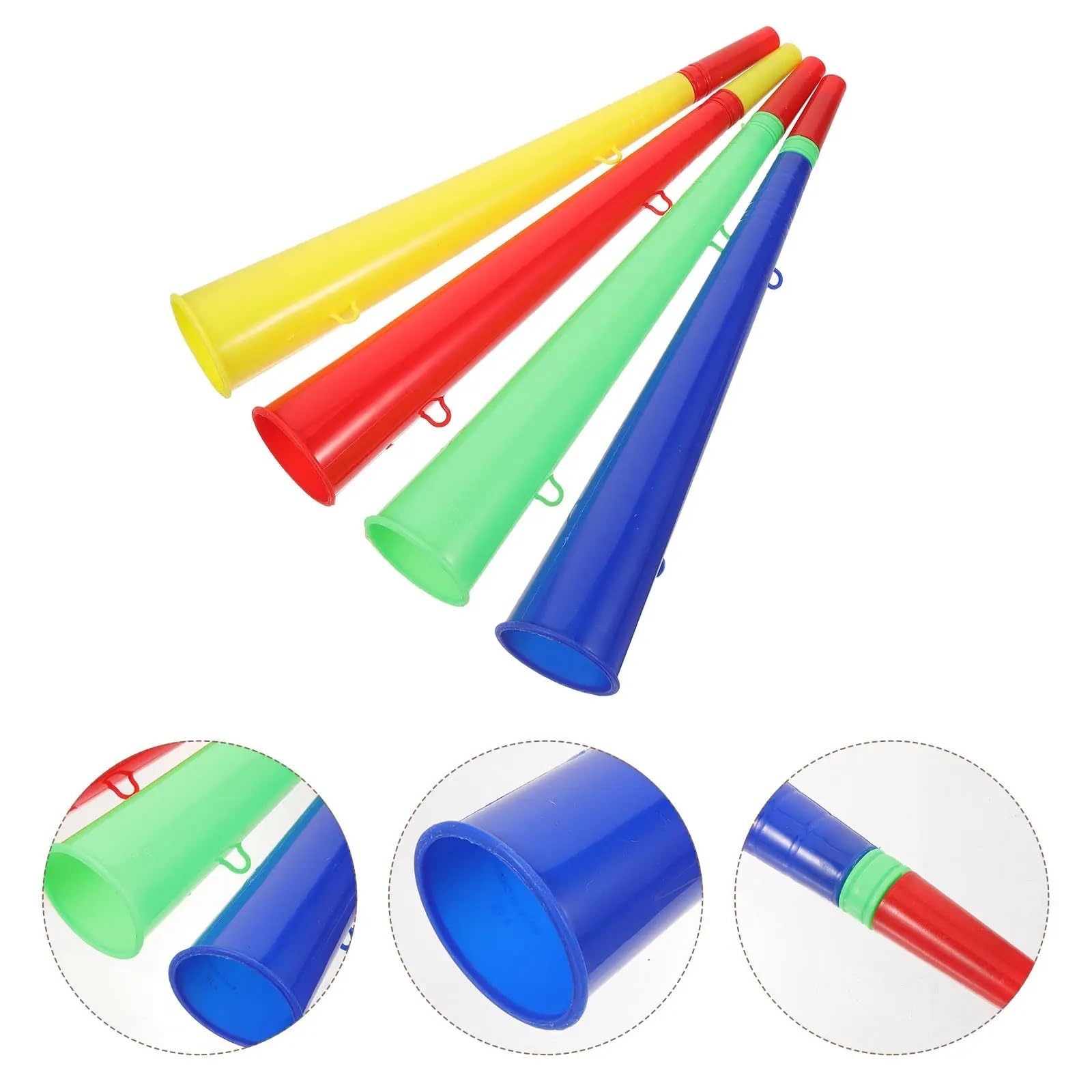 Trompette de Sport en Plastique Couleur vive, Cornes Jeu bruyantes for Les Fans, encourageant événements Sportifs, fêtes, Concerts, Festivals, 6 pièces pour Match de Football