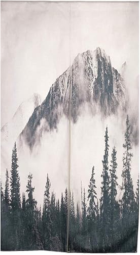 Miniatura 2 de MYRU National Parks - Cortina japonesa Noren para puerta de montaña (33 x 59 pulgadas, montaña)
