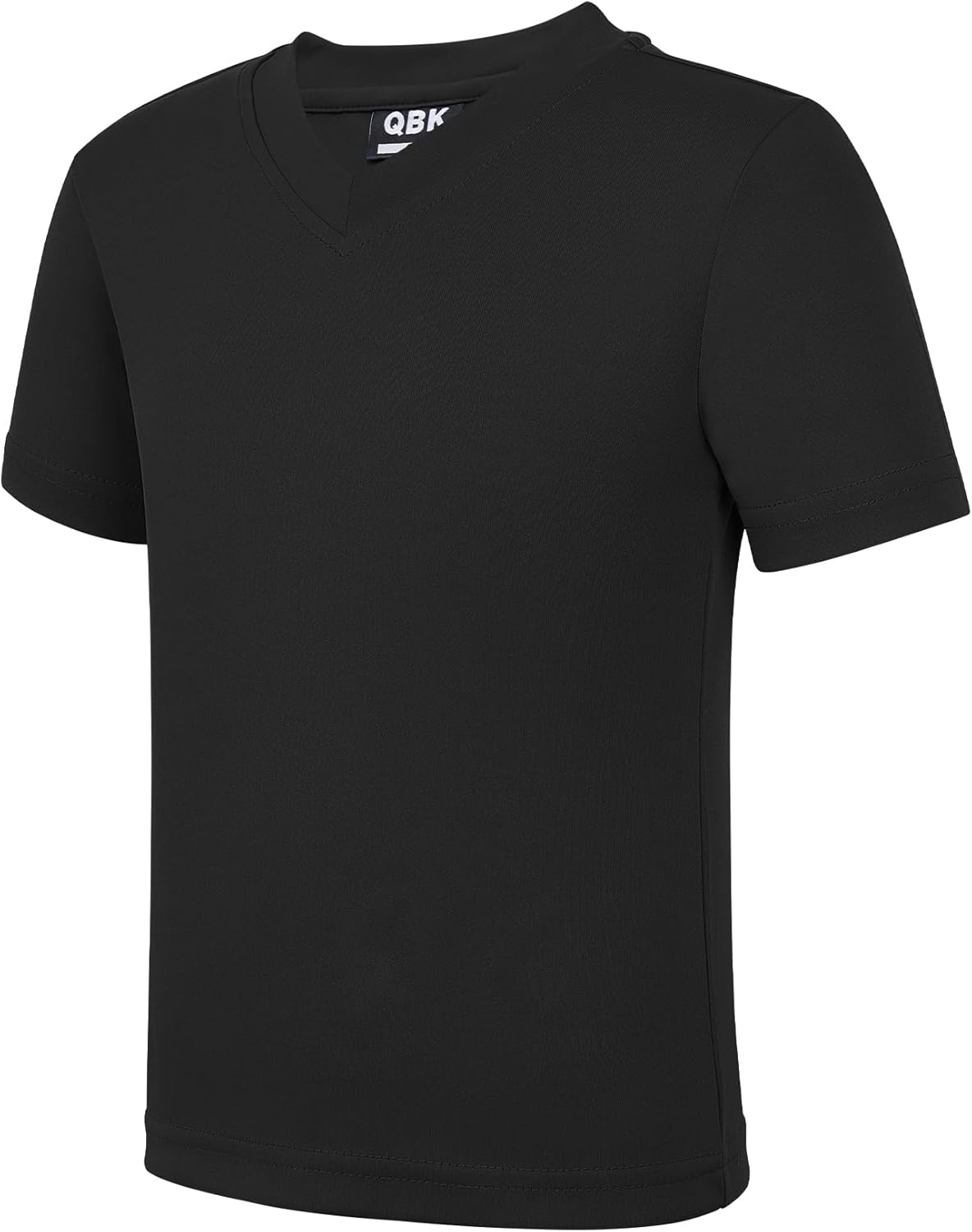 QBK 2T to Youth Neon T Shirt Kids Rash Guard UPF 50+ V-Neck Dry Fit Athletic Short Sleeve Shirts for Boys and Girls - Image 3