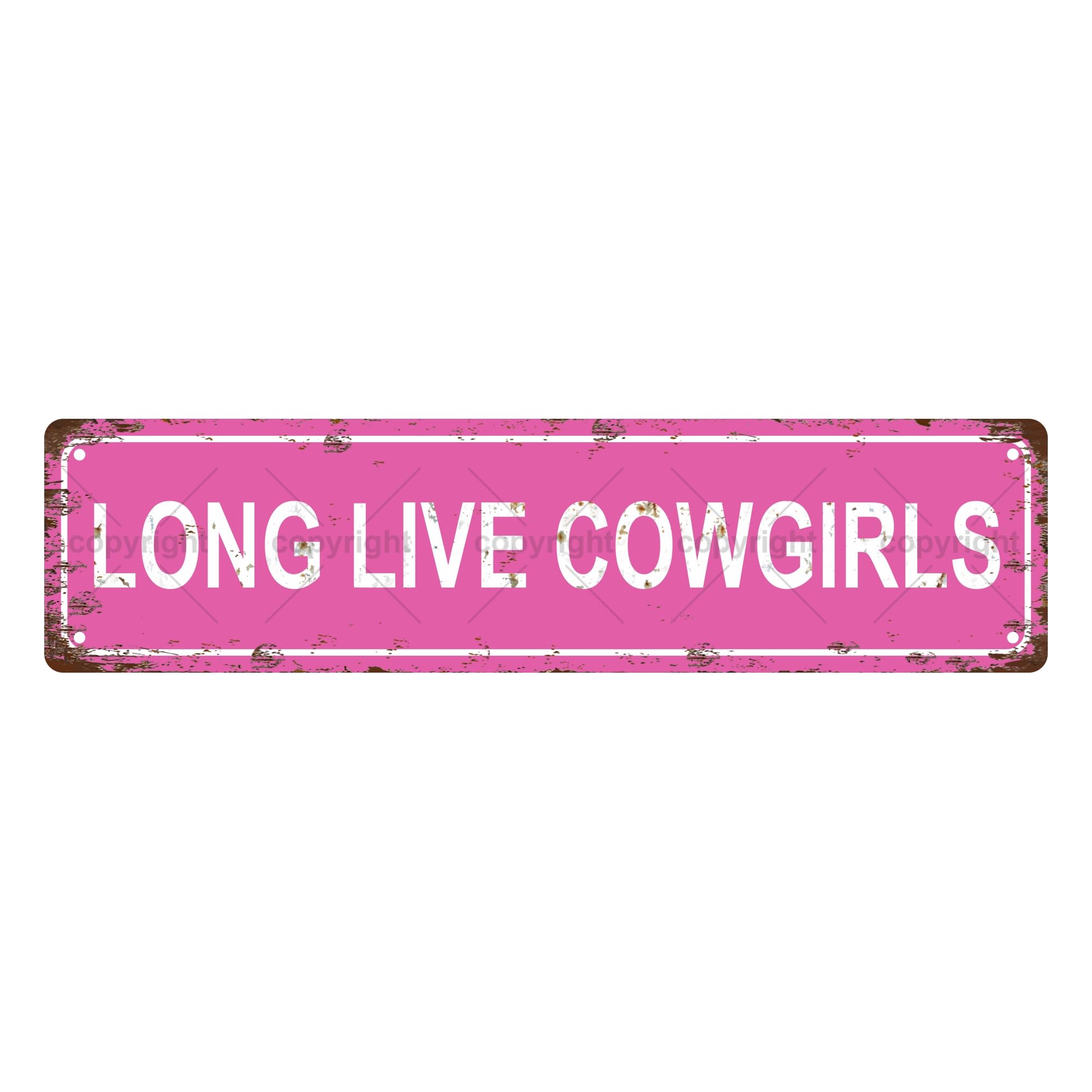 Long Live Cowgirls Girls Women Metal Tin Street Sign Bar Cafe Garage Cave Home Room Wall Bathroom Farmhouse Garden Porch Patio Decor,4x16 Inch