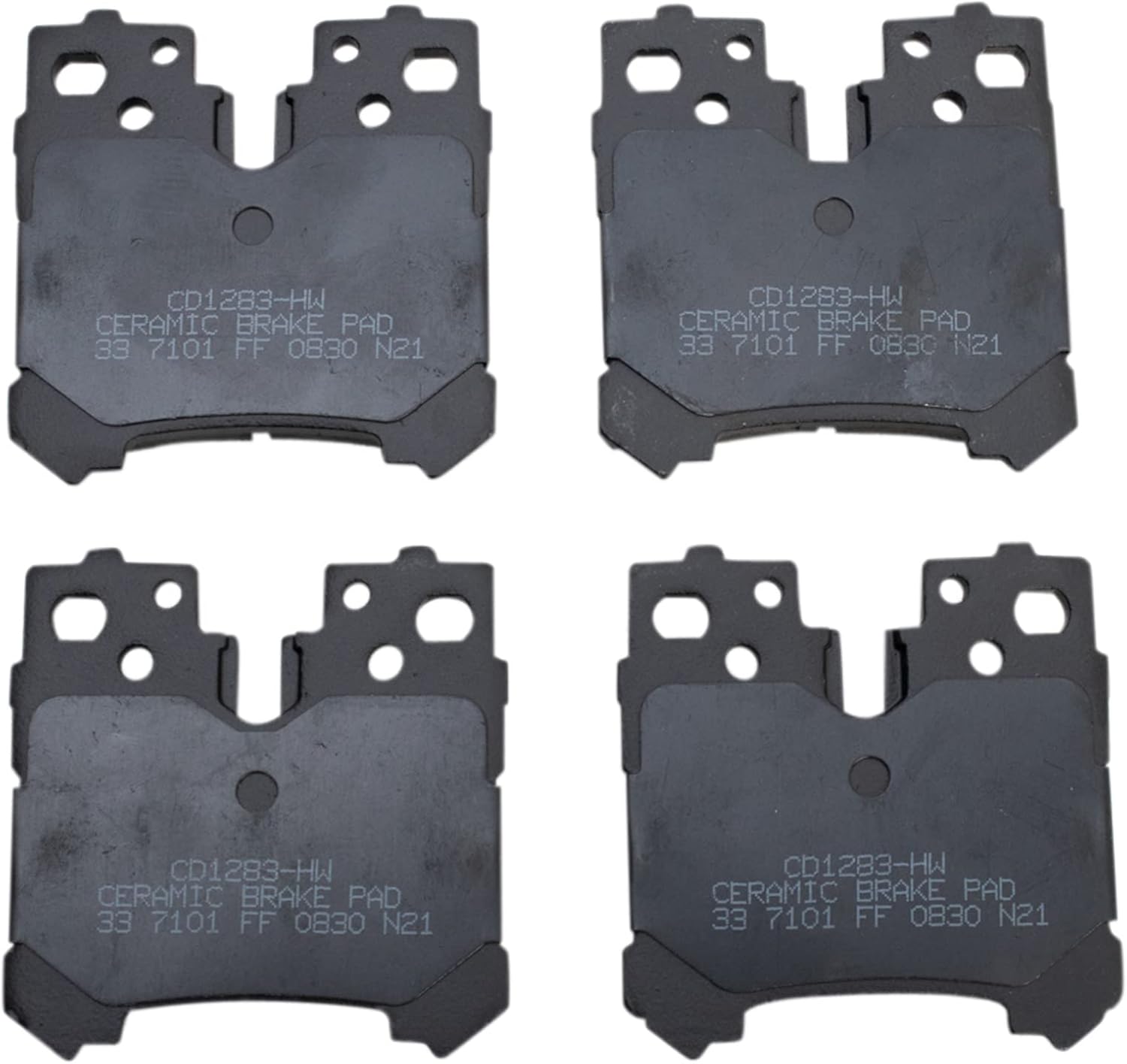 TRQ Brake Pads Ceramic Compatible with 2018-2019 Lexus LS500 2019 LS500h