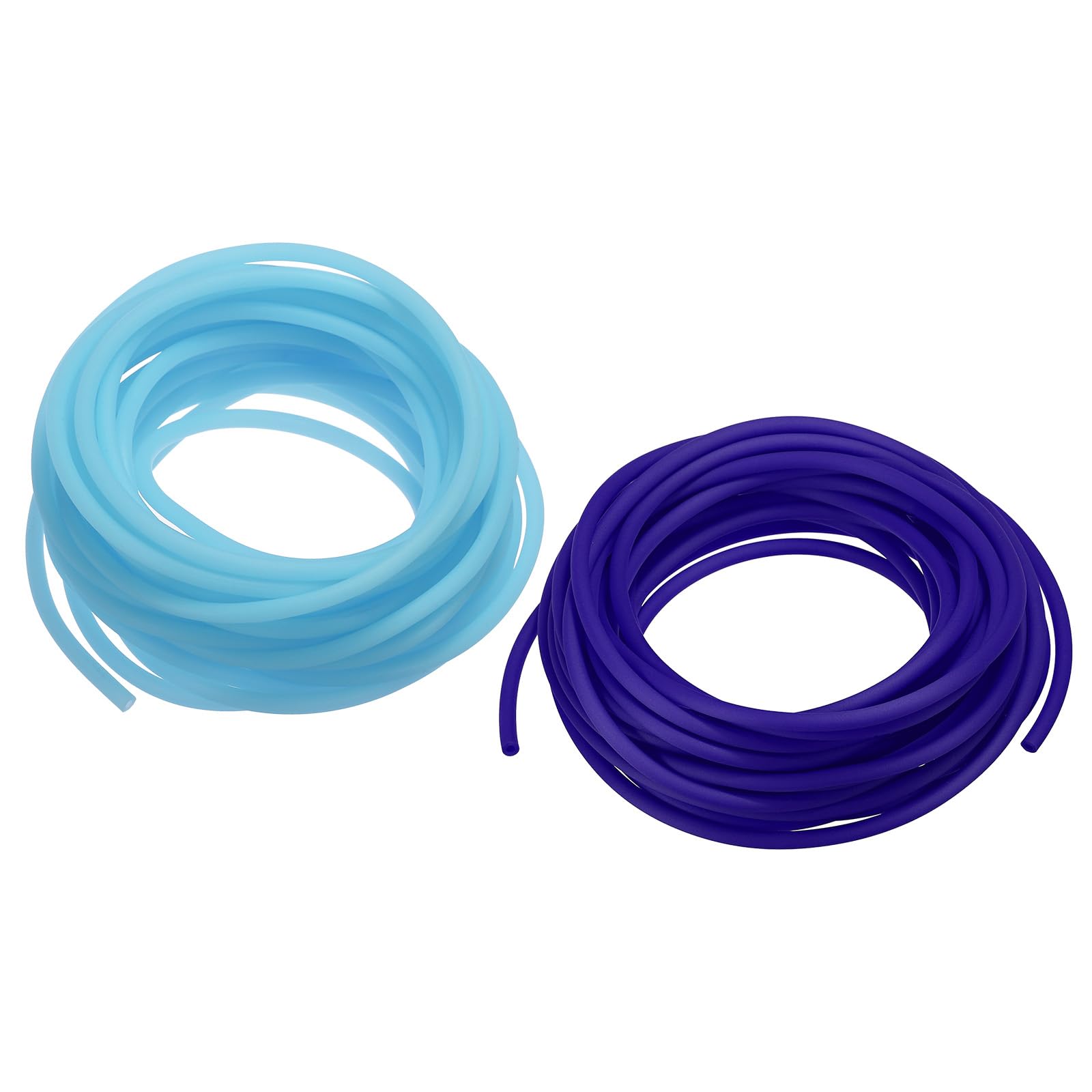PATIKIL Rubber Cord Tube, 16ft Silicone Hollow Tubing 1/8" OD 1/16" ID for DIY Craft Beading Necklaces Bracelet Sky Blue/Dark Blue