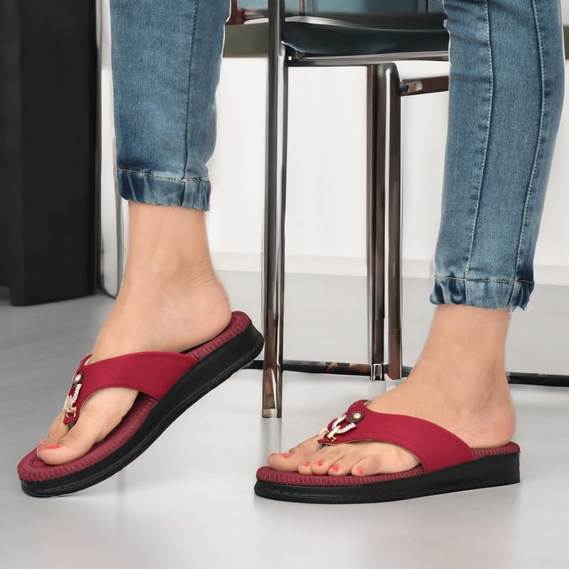 Image of HEALTH FIT Diabetic & Orthopedic with Super Extra Soft Ortho Care Anti-Skid Doubleu Flip-Flops for women Slippers /Doctor Chappal & Footwear HF329