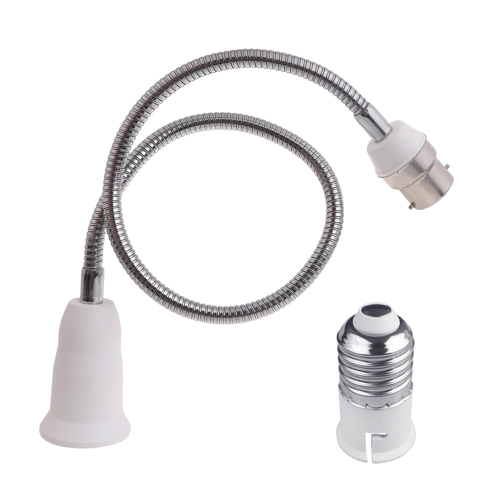 Haiseng 60Cm B22 To E27 Light Socket Extender Adapter Light Bulb Extension E27 Socket Extender Bendable Flexible Gooseneck Adjustable