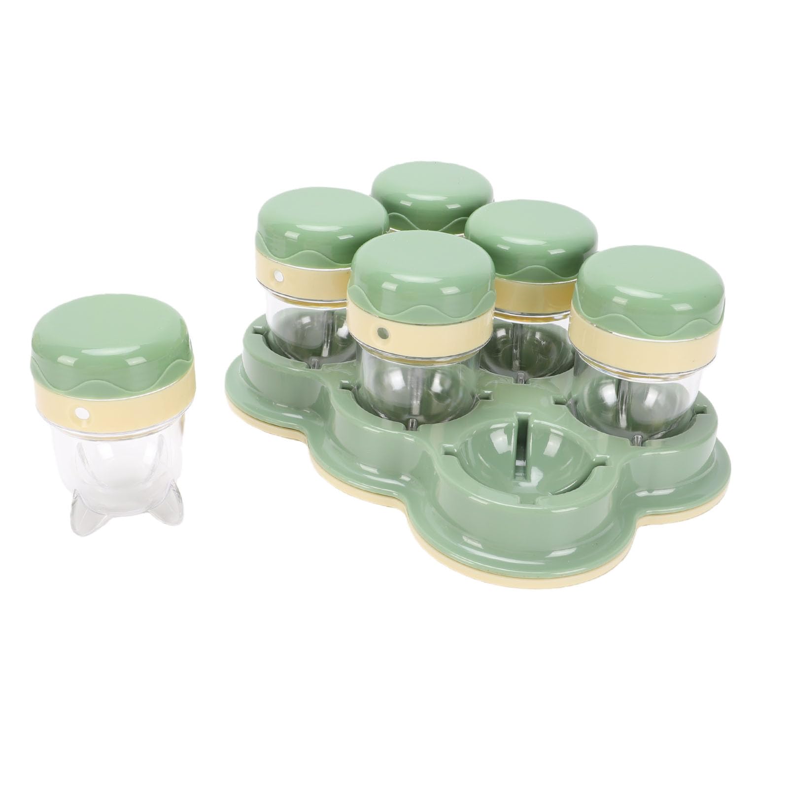 ZJchao Procesador de Alimentos para Bebés con Motor de 10000RPM, Juego de Máquina para Hacer puré para Bebés con Función 10 en 1, con Recipientes para Frutas, Verduras y Carnes (Enchufe de la UE 220V)
