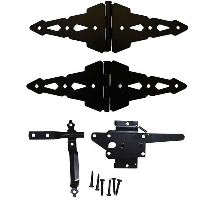 Buy Jake Sales Wood Gate Hinges, Latch Wood Fence Single Gate Kit