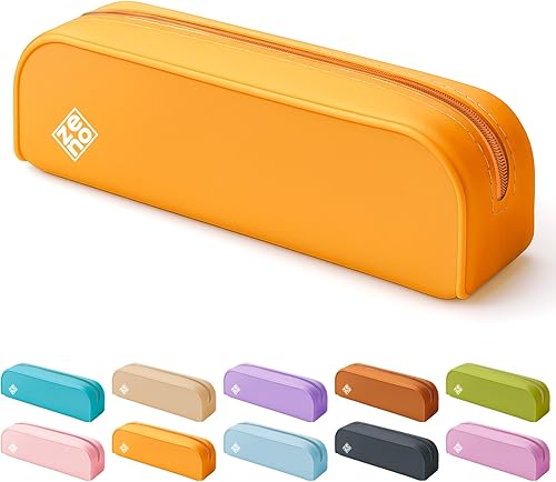 Miniatura 15 de Estuche de silicona para lápices ZENO – Bonito estuche para lápices estético para mujeres y adolescentes – Linda bolsa de maquillaje, bolsa de