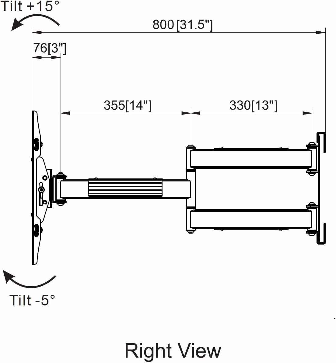 Best Cyber Deals 🔥 Universal Long 32 extension Articulating Wall Mount for Samsung, LG, Sony, Vizio 55, 65, 75 (16 or 24 stud) for LED TV