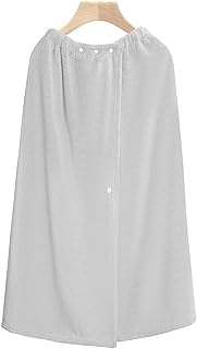 ラップタオル 大人用 レディース 140X80cm プールタオル 大判 和風 無地 巻きタオル 柔らかい 吸水 速乾 マイクロファイバー スカートタオル 中学生 水泳 女の子 着る用バスタオル 男女兼用 (グレー)