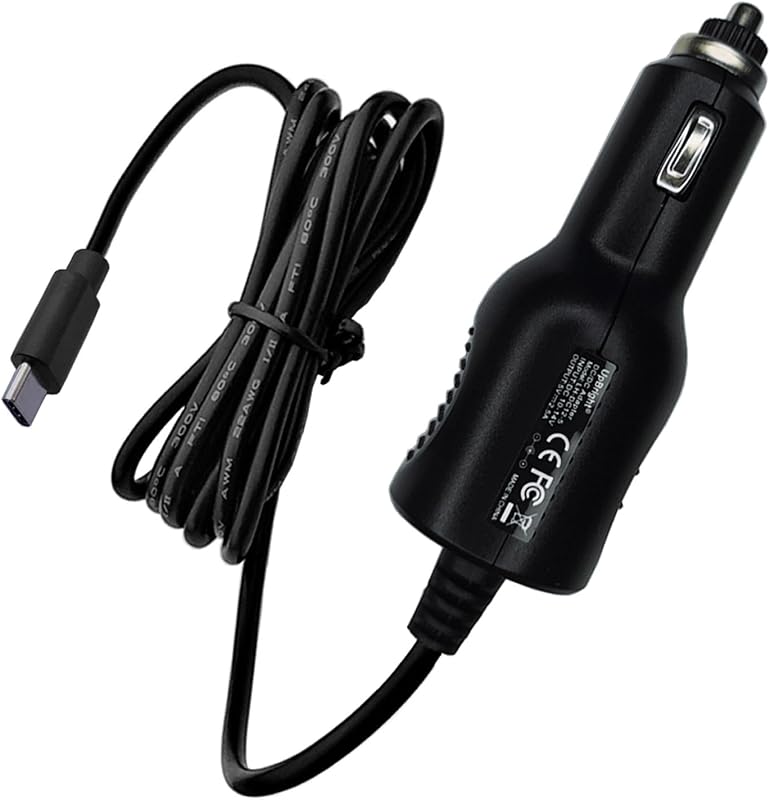 USB-C Car 5V DC Adapter Compatible with Garmin Dezl OTR610 A04157 OTR710 A04158 dēzlCam LGV610 LGV710 DriveSmart 66 76 86 RV Cam 795 GPS Truck Navigator 5VDC 3A Power Supply Cord Charger PSU
