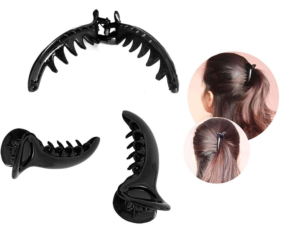 BHARATGAURAV – Hair Accessories Plastic Banana Hair Clips – Long-Lasting & Trendy Set for Women & Girls (6 Pcs)