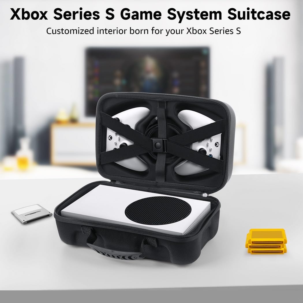 Custodia antiurto per serie S, custodia da viaggio portatile con scomparti per console, controller e cavi