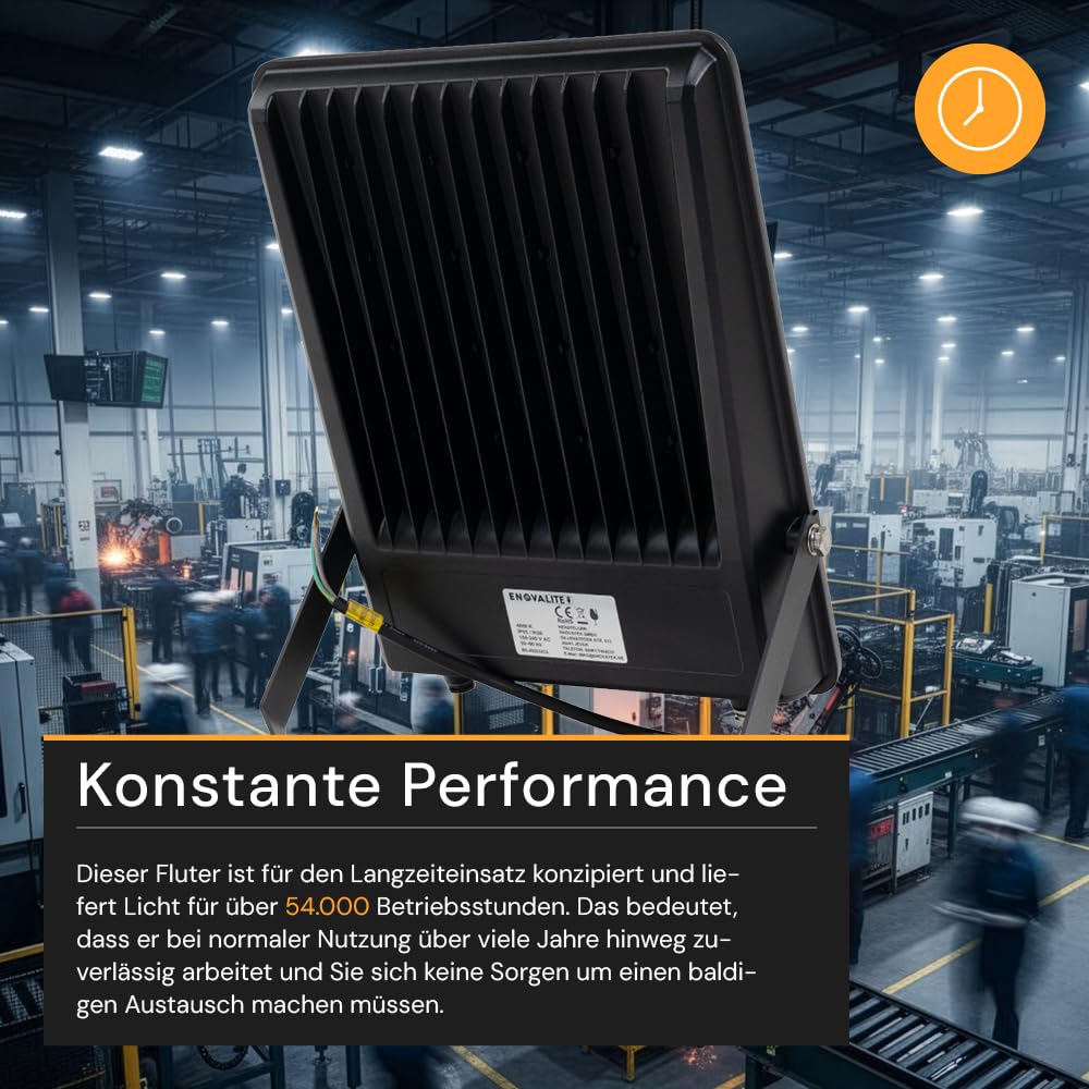LED Strahler außen 50W - 4000K Neutralweiß 6500lm IP65 Außenlampe Wand - Outdoor Scheinwerfer für Wege Haus Garten & Hof - Außenleuchte Flutlichstrahler Fluter Spotlight