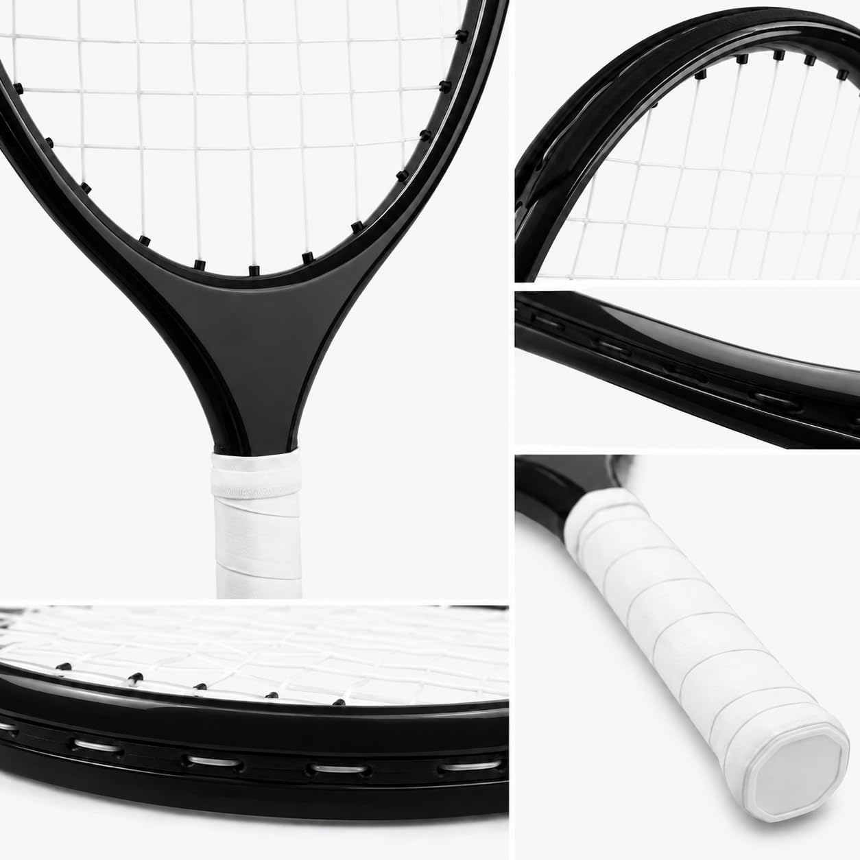 TYPTI Carbon Fiber Racket & Ball Set, Includes Ball & Carry Bag, Outdoor Indoor Backyard Family Game for Teens & Adults (Black)