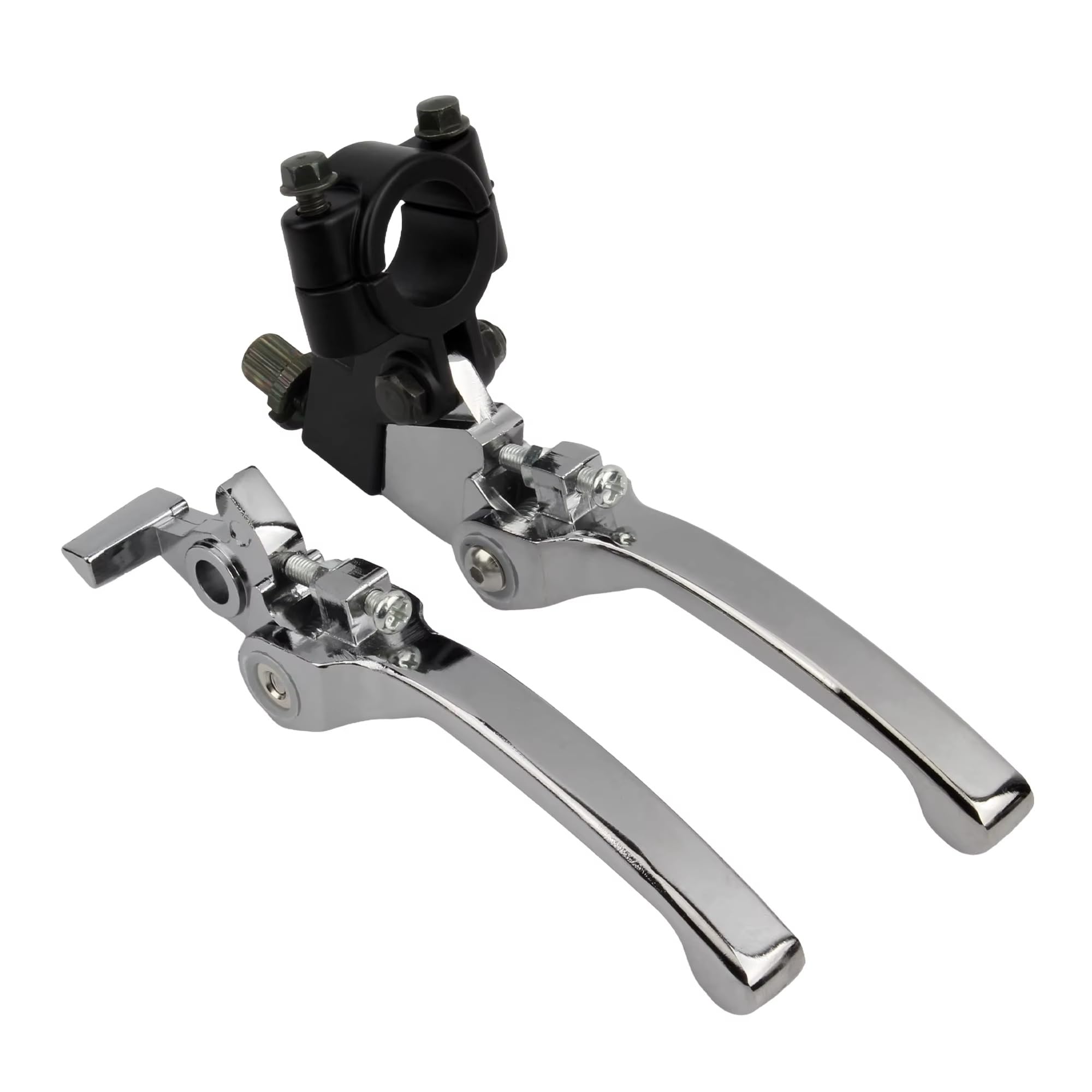 KOEHXJ Brake Clutch Levers Motorcycle Folding Brake Clutch Lever Set for Pit Dirt Bike ATV Quad for 125cc for 140cc for 160cc Universal Modified Parts(Electroplating)