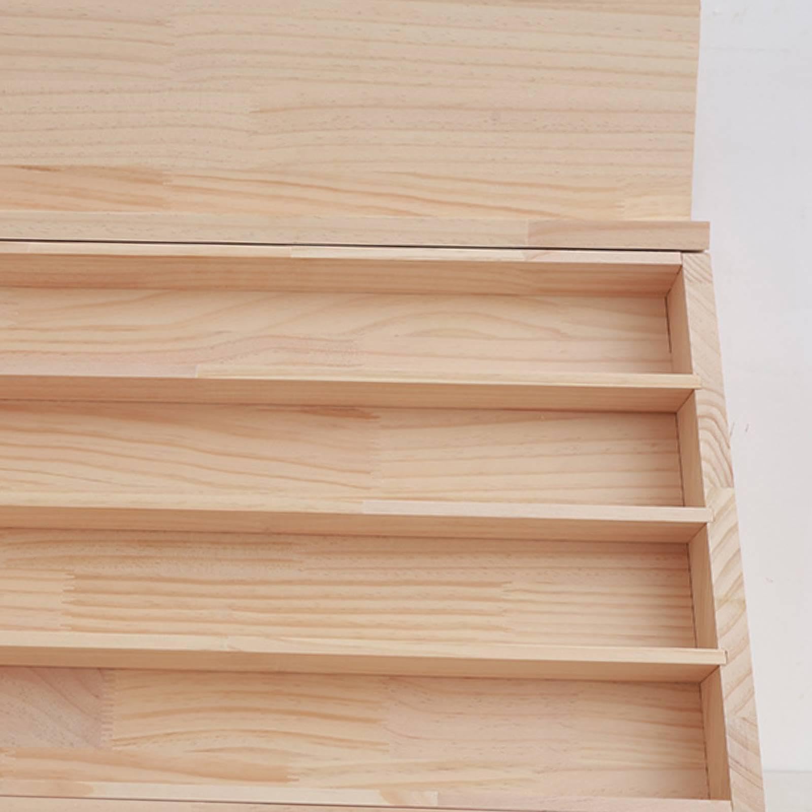 Espositore in Legno per Carte, scaffale Porta Carte, ripiano espositivo per sottobicchieri, Adesivi, Carte Sportive,
