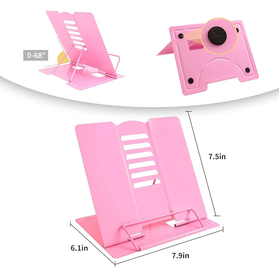 Amazon.com : Metal Book Stand Adjustable Book Holder for