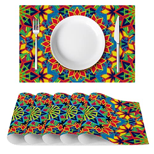 Sets de table antidérapants et thermorésistants kaléidoscope x6 - 3
